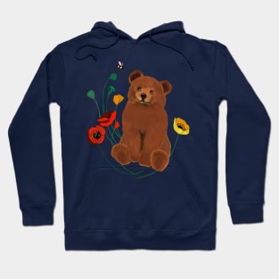 Baby Bear and Poppies Hoodie